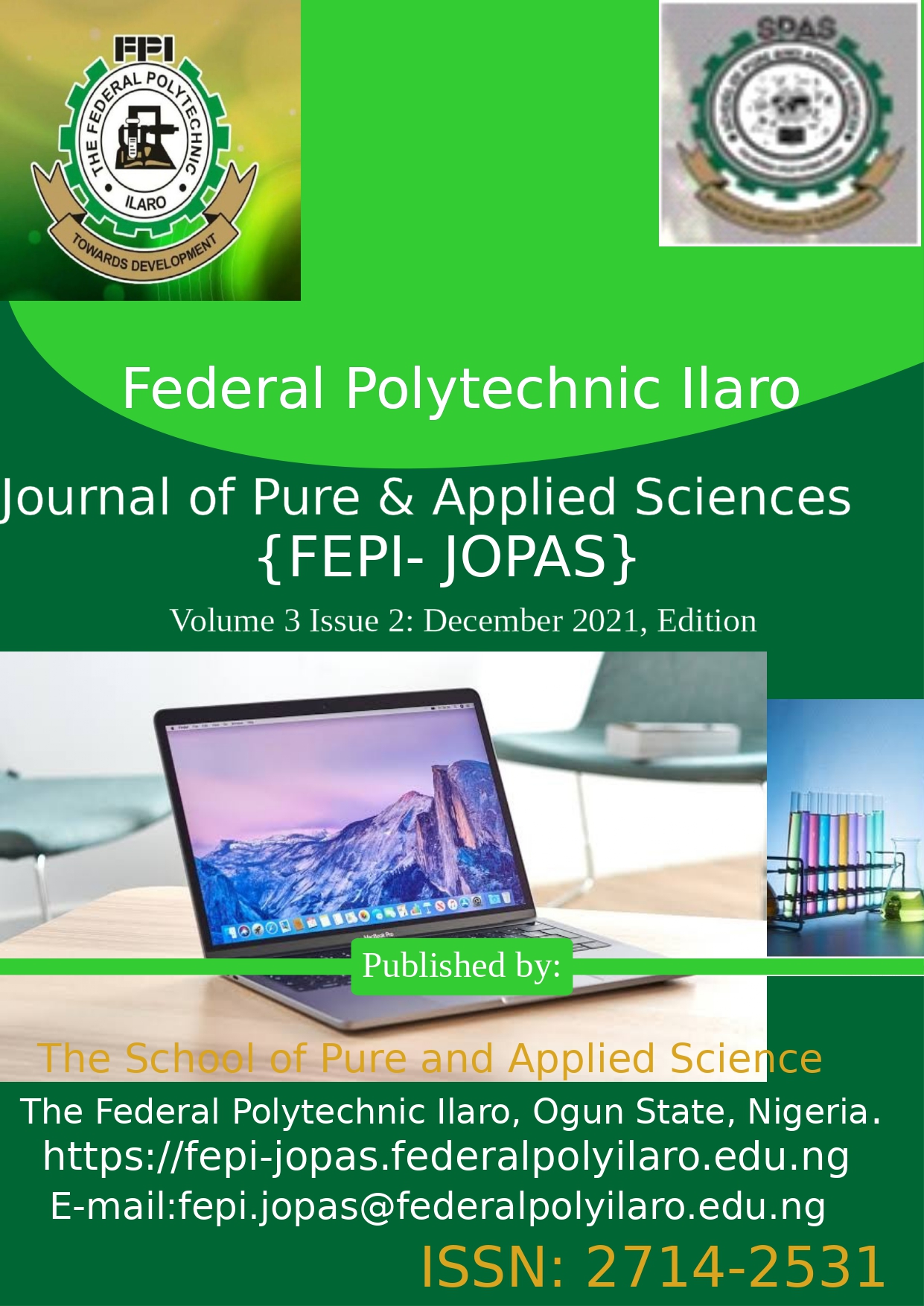 					View Vol. 3 No. 2 (2021): FEPI-JOPAS VOLUME 3 ISSUE 2: DECEMBER, 2021 EDITION
				